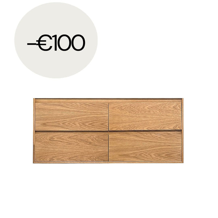 Meuble de salle de bain scandinave ANN - 150 cm - Chêne