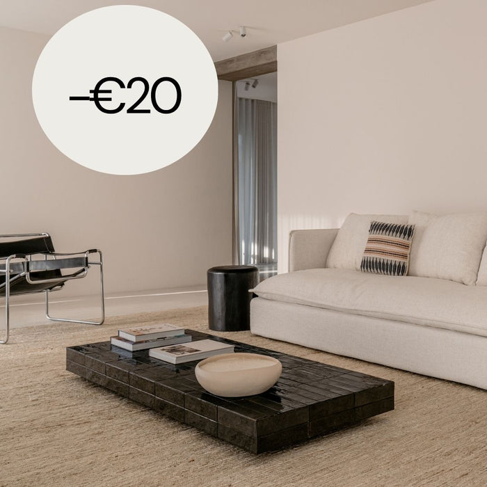 Coffee table Tilo - Black tile top - Rectangular - 168 cm