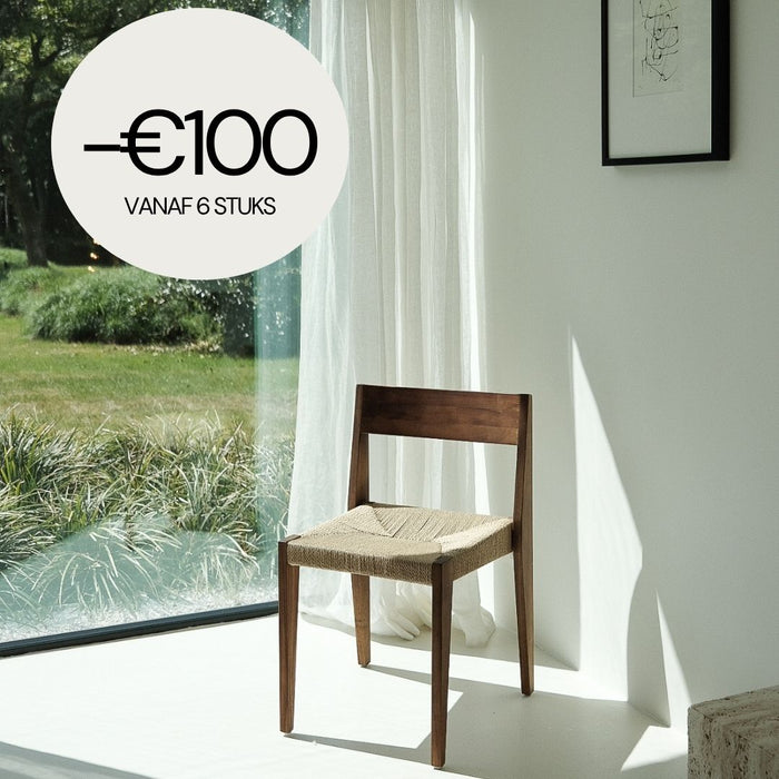 Eetkamerstoel Chantelle - Acacia walnoot - Touw weven zitting