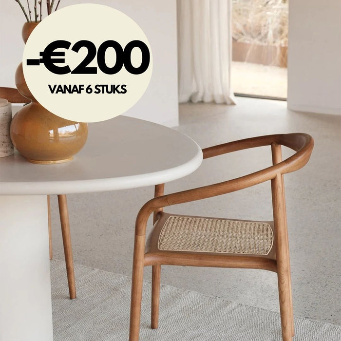 Chaise de salle à manger Relax - Dubbo - Rotin - Noyer