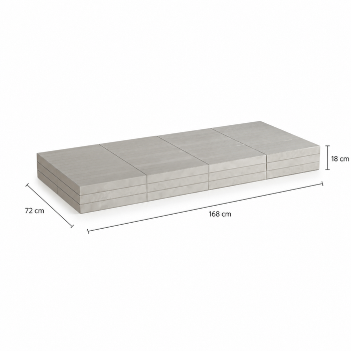 Coffee Table Tilo – Beige Tile - Rectangular - 168 cm