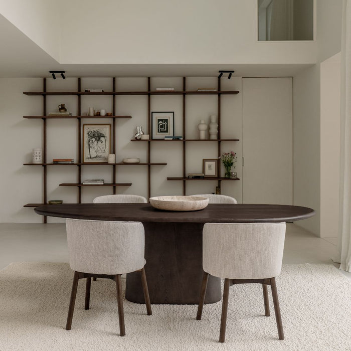 Table à manger en bois organique - Anvers - 240 cm - Bois fumé