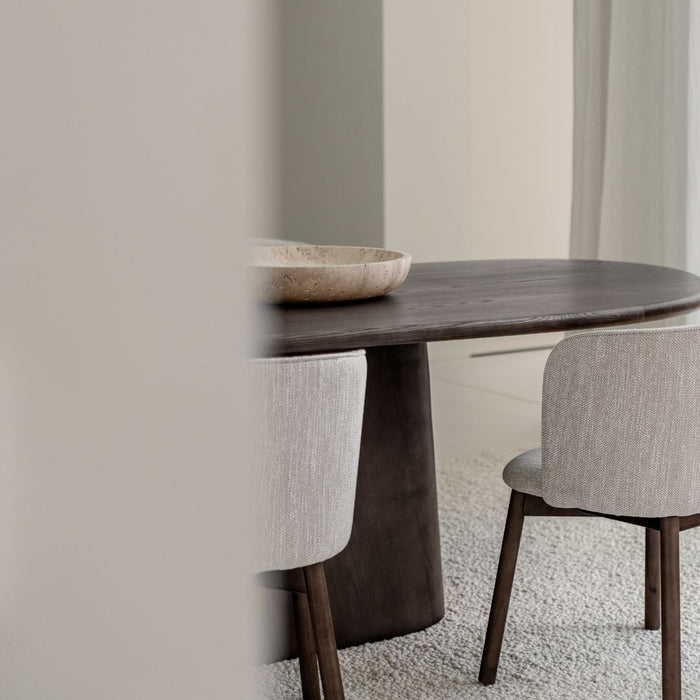 Table à manger en bois organique - Anvers - 240 cm - Bois fumé