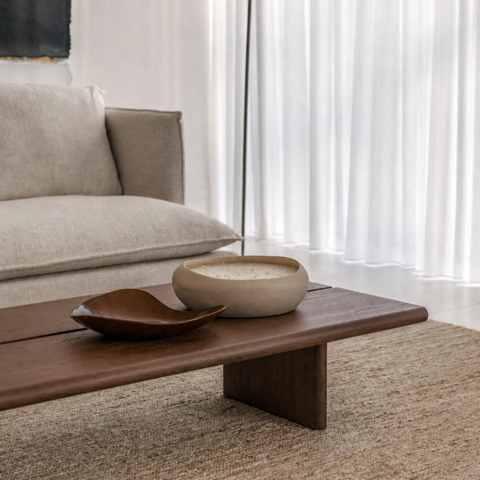 Mesa de salón Arlen - color grano de café - madera de fresno - 160 cm