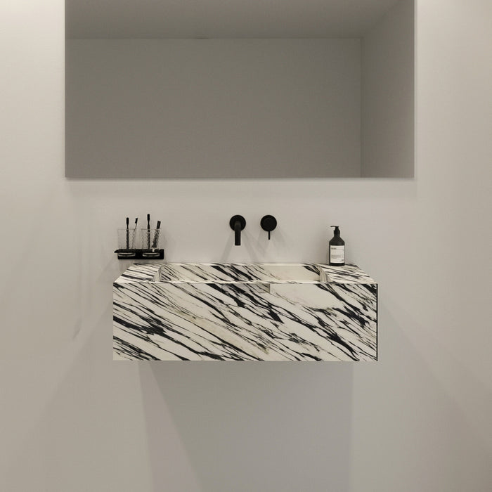 Washbasin calacatta marble - Loudun - Single washbasin - 80 cm