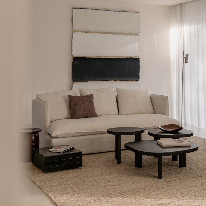 Bartolo - 4-seater sofa in dark green fabric - 220 cm