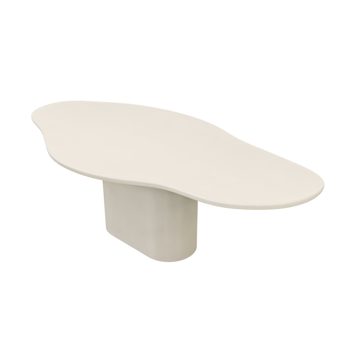 Organic Dining Table - Cian - Concrete Look - StoneSkin - Latte