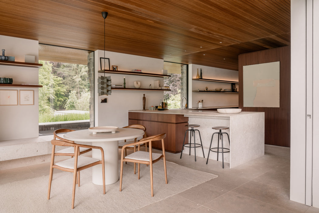 Chaise de salle à manger Relax - Dubbo - Tissu - Noyer