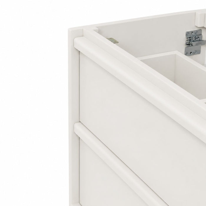 Bathroom cabinet with two drawers - Fien - White - Painted wood - 80 cm