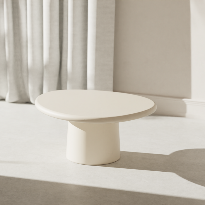 Table basse ronde aspect béton organique - Juno - StoneSkin - 90 cm