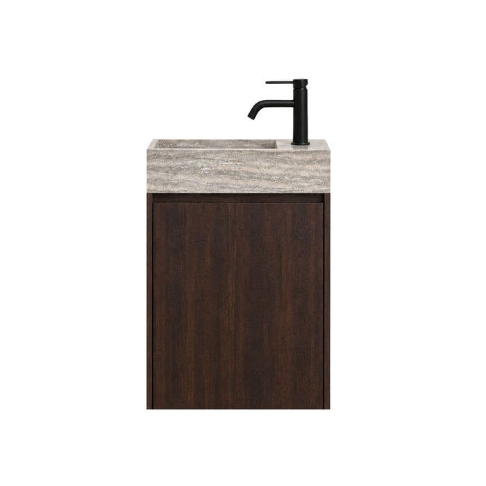 Lavamanos Krabi con mueble - Smoke - Travertino gris