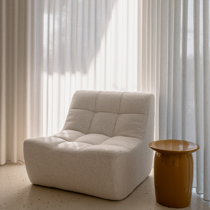 Lemont Sofa Armchair Module - 81 cm Wide – Available in Ivory bouclé and Sandstone Weave