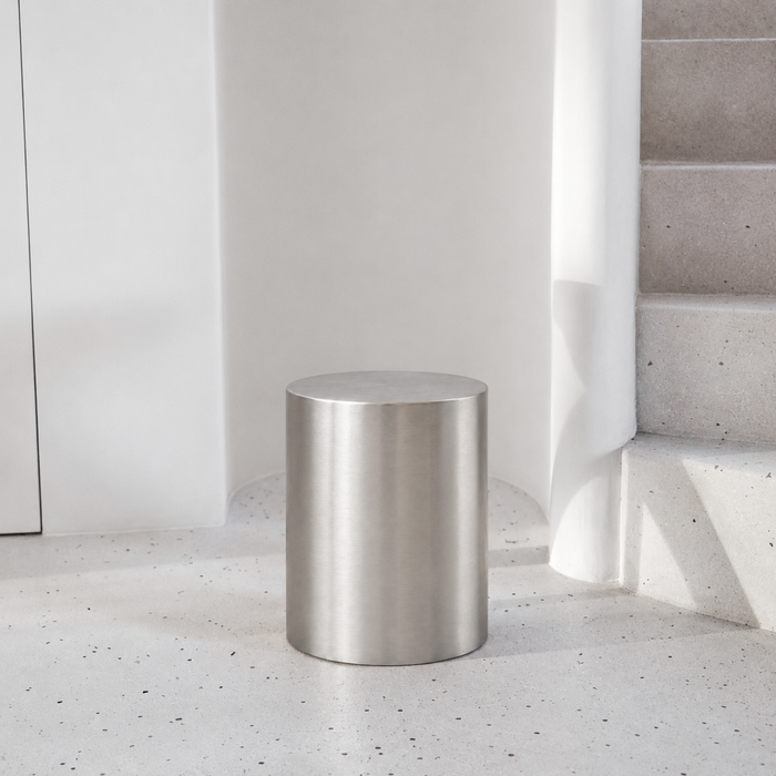 Beistelltisch Lumen D38 H39 - Gebürsteter Stahl