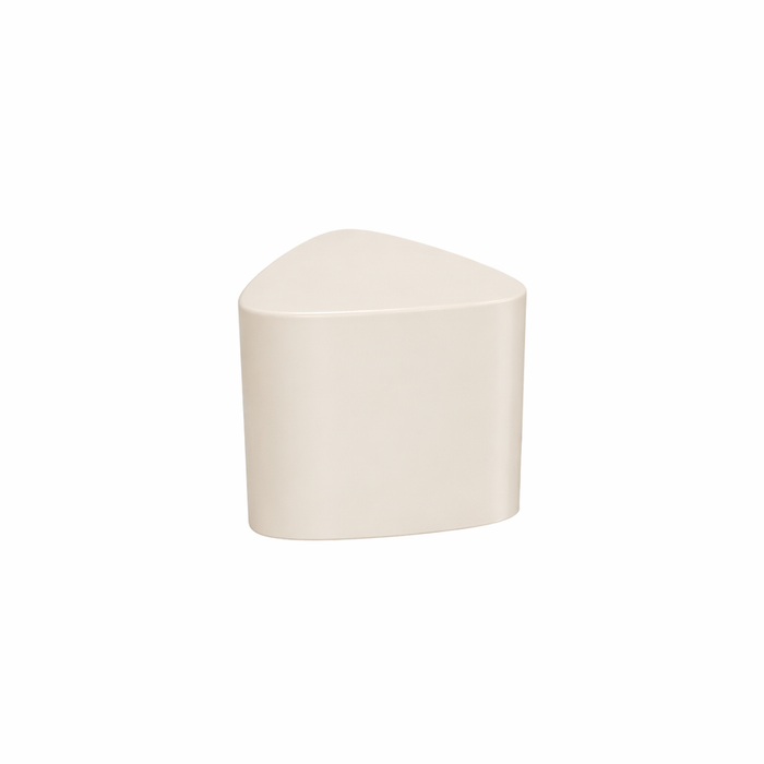 Mesa de centro Mave - Forma triangular - W42 D42 H40 – Latte Stoneskin
