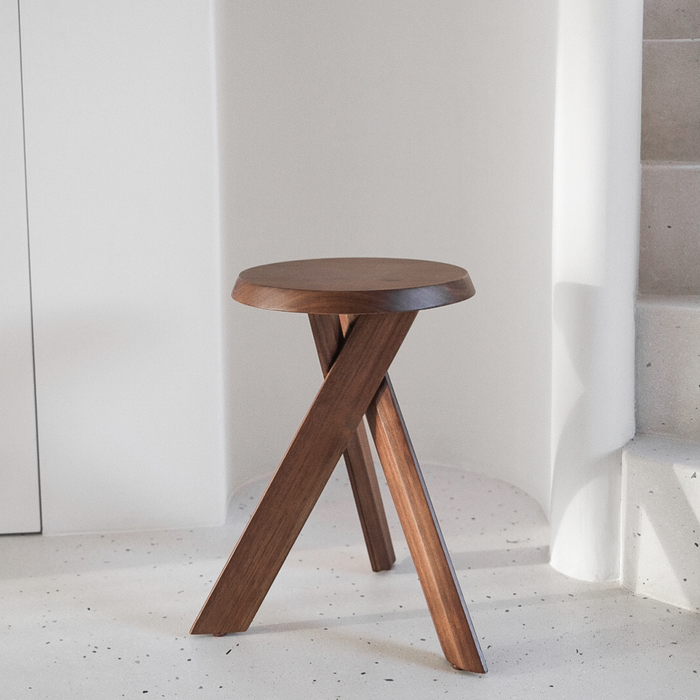 Side Table Pannes - Acacia Wood - Walnut Color