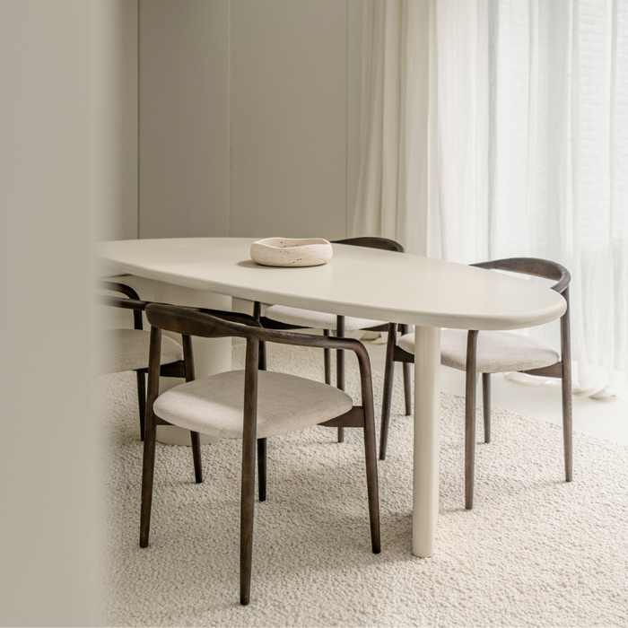 Rouen - Table à manger ovale - Microskin - 220 cm