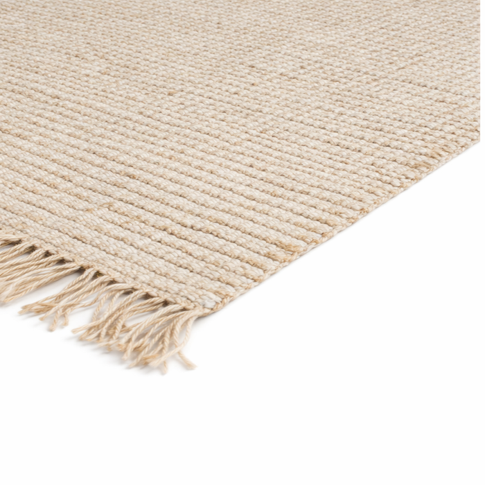 Tapis fait main - Greystone - Mélange jute/laine - Beige