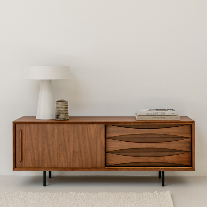 Mueble para TV Oskar con cajones de nogal 140 cm