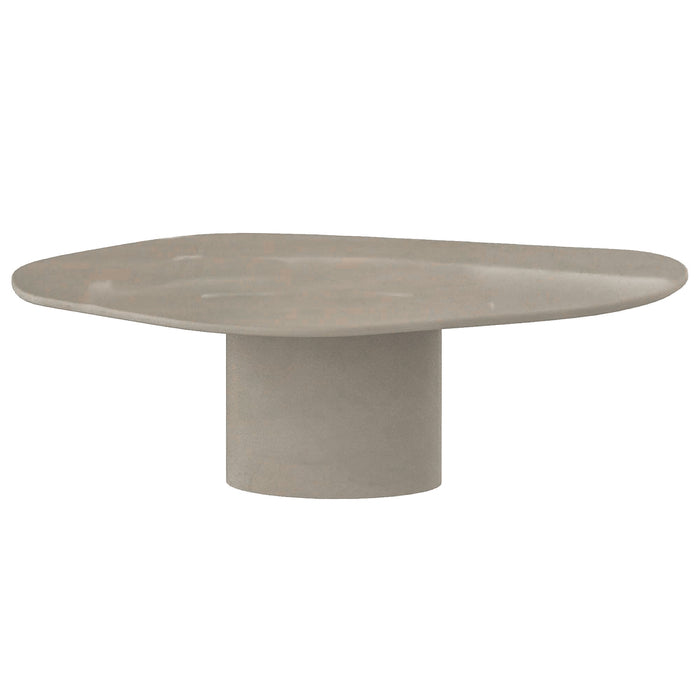 Mesa de comedor orgánica Estrasburgo - A250 P120 H75 - Earth MicroSkin - Acabado estructurado - Borde redondeado