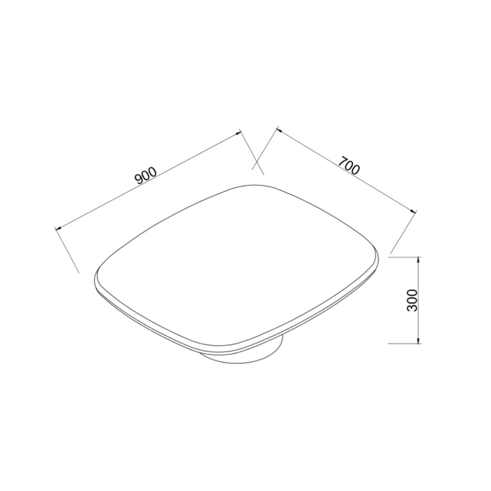 Salontisch Mouzon - 90 cm - Latte StoneSkin