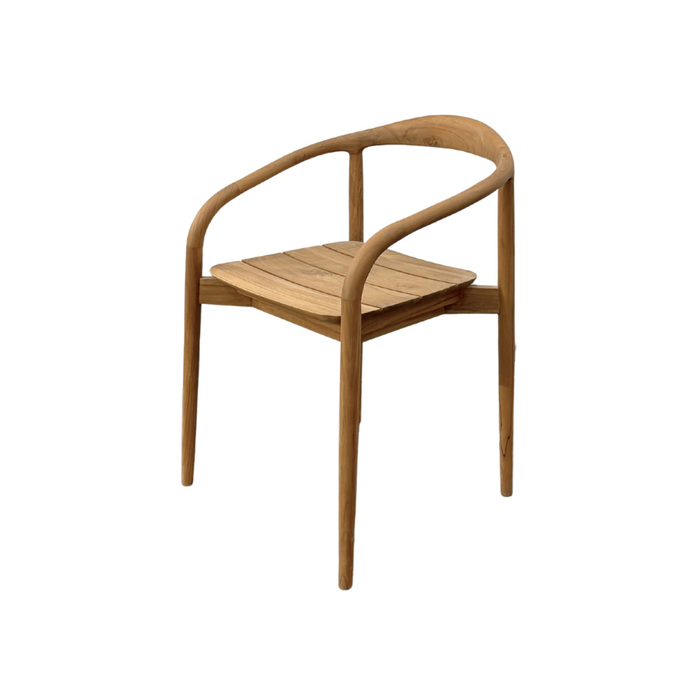 Tuinstoel Dubbo -  H75,5 – Teak – Houten zitvlak - Incl. zitkussen