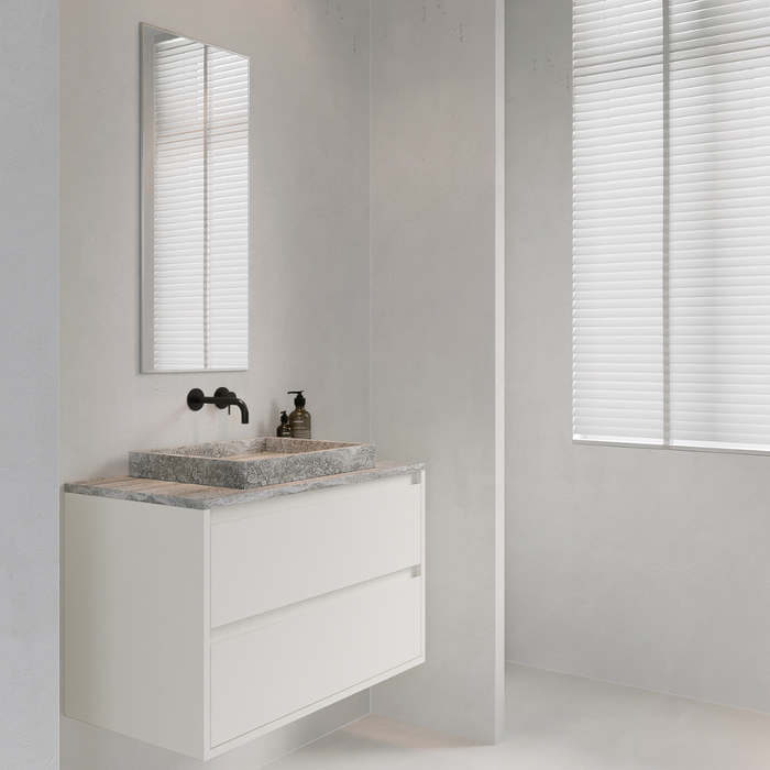 Houten badkamerkast wit -  ANN  - 80 cm