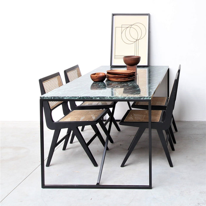 Marble Rectangular Dining table - Sophia - Green Marble - 180cm