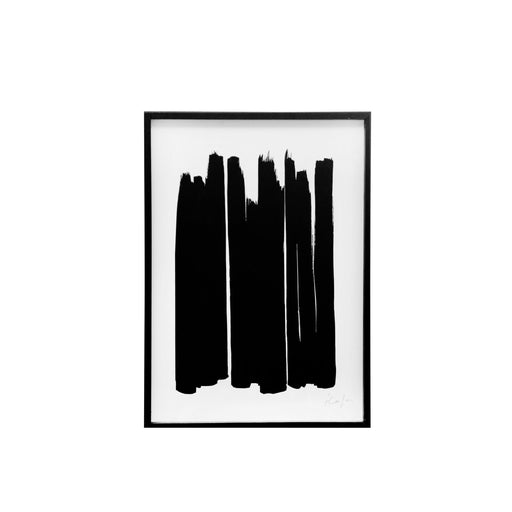 Kunstwerk Black Stripes 50x70cm Zwart Frame