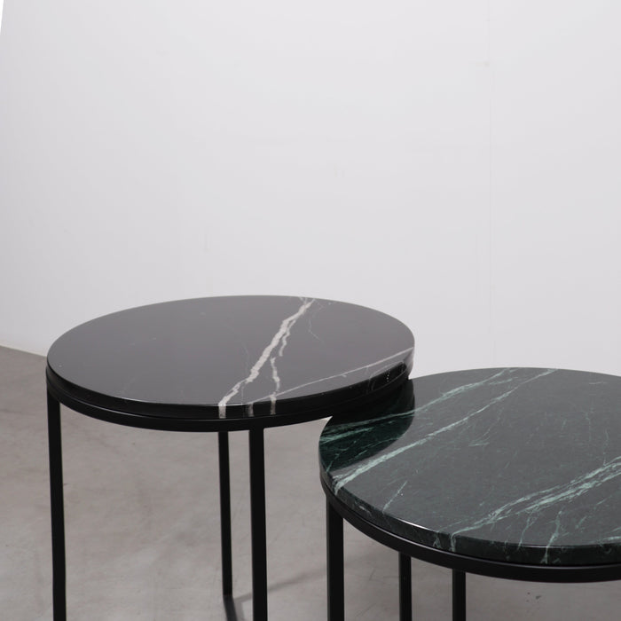 Table d'Appoint Margaux - Marbre Noir - 50x50x45cm