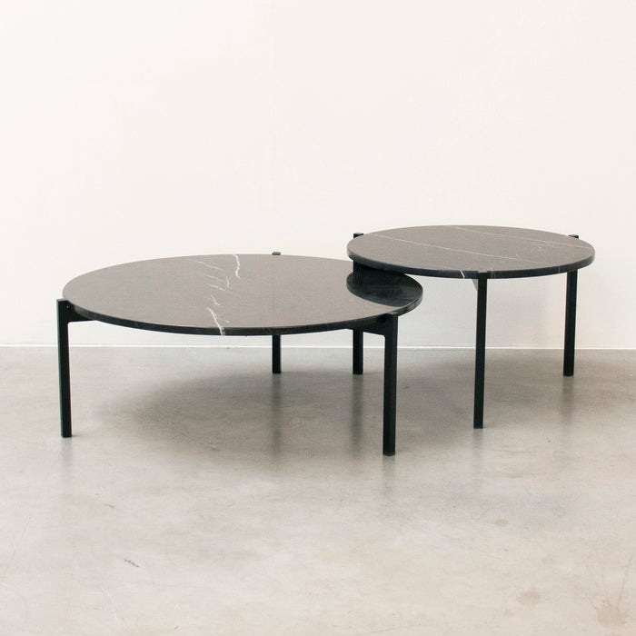 Marble Coffee table - Leonard - Black Marble - Ø79cm