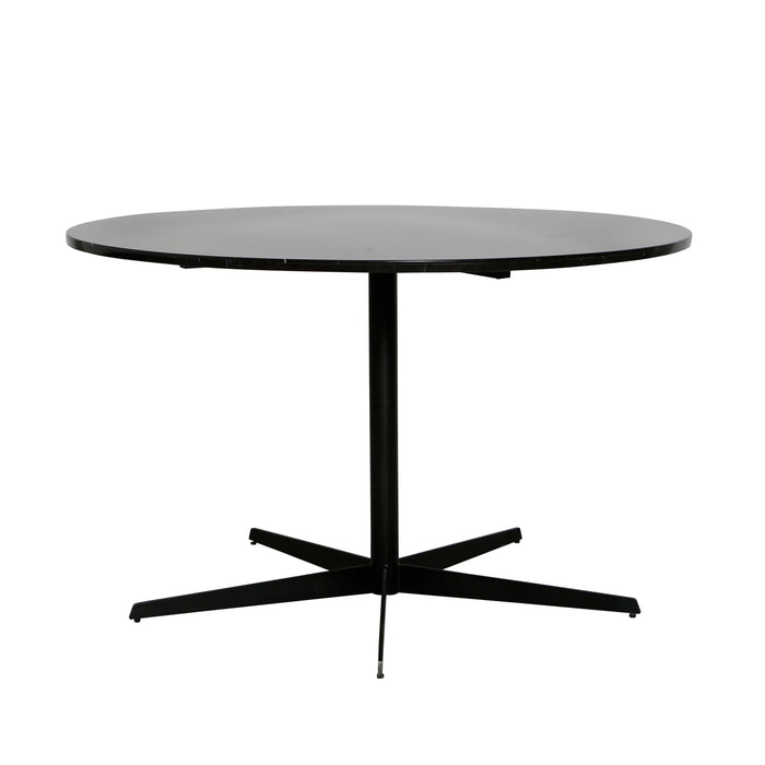 Table à manger ronde avec plateau en marbre - Harris - Noir - Ø125cm